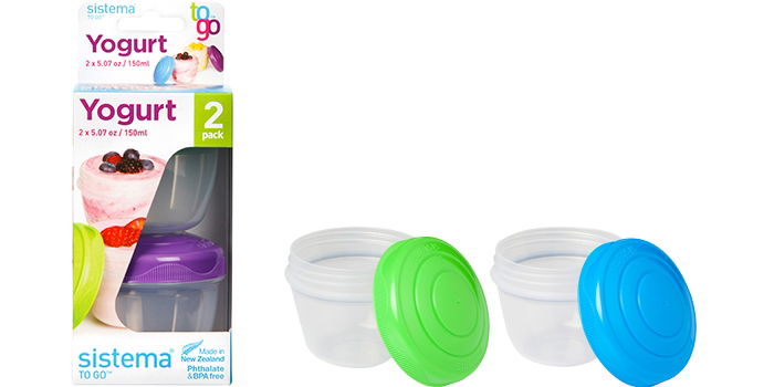 Sistema Containers - Yoghurt 2-Pack - 150 mL - Pink/Blue